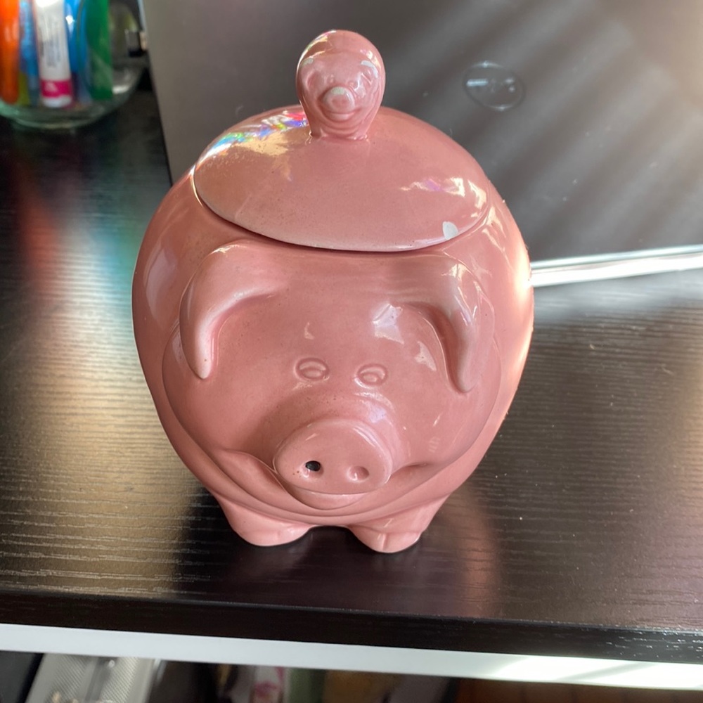 Glass pig (pink)